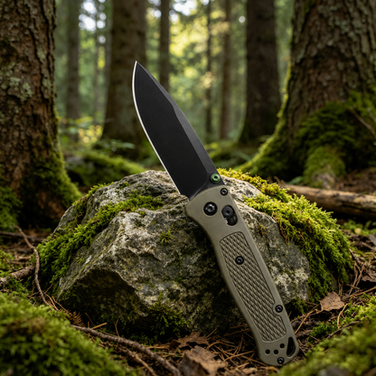 535gray-green handle/Outdoor camping folding knife