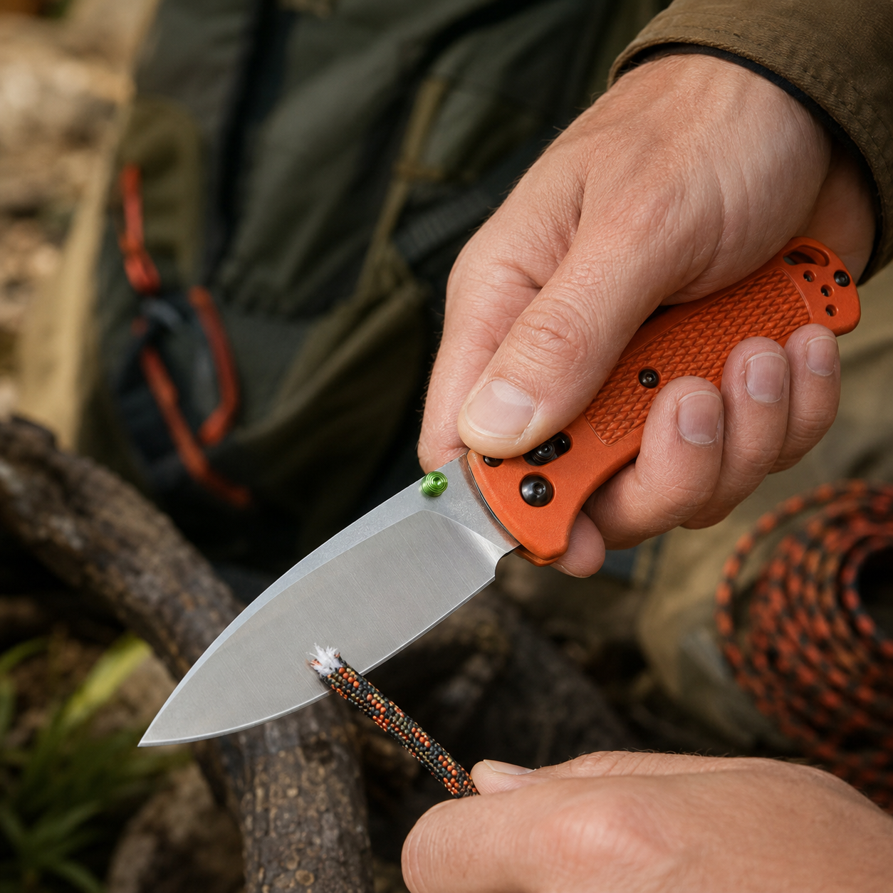 535Orange handle/EDC Folding Knife
