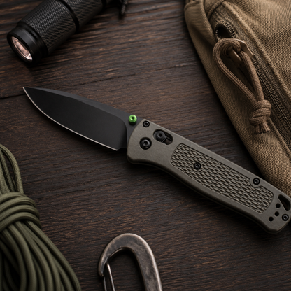535gray-green handle/Outdoor camping folding knife